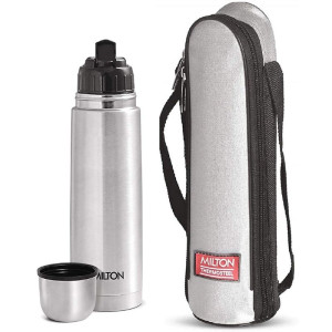 Milton Thermosteel Flip Lid Flask – 1000 milliliters, Silver